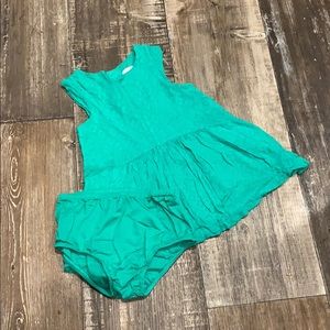 Super soft green Cat& Jack dress with bloomers
